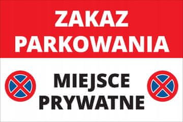 shumee Znak prepovedi parkiranja 20x30 cm PVC T001