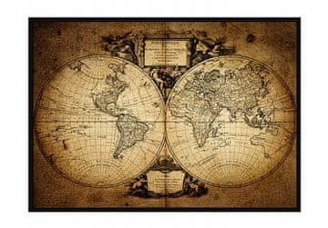 shumee SLIKOVNI PLAKAT V OKVIRJU 53x73 cm Stari zemljevid P794