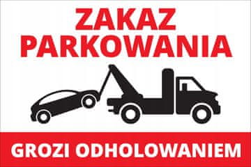 shumee Znak za prepoved parkiranja 20x30 cm PVC T043