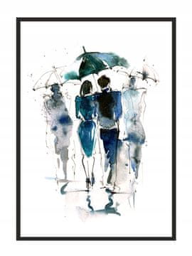 shumee PLAKAT ZA SLIKE V OKVIRJU 53x73 cm Dež P767