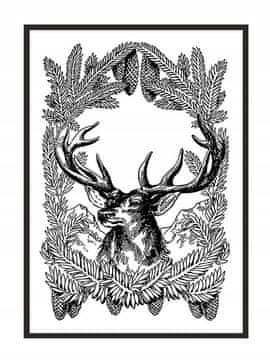 shumee PLAKAT ZA SLIKE V OKVIRJU 53x73 cm Jelen P805