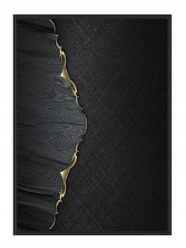 shumee PLAKAT ZA SLIKE V OKVIRJU 53x73 cm Zlata in črna P647