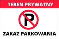 shumee Znak za prepoved parkiranja 20x30 cm PVC T023