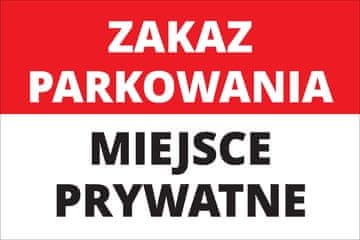 shumee Znak za prepoved parkiranja 20x30 cm PVC T040