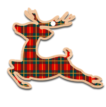 shumee OKRASKI ZA BOŽIČNO DREVO, LESENI, D56, severni jeleni