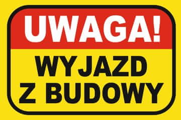 shumee Tabla za izhod iz gradbišča 20x30cm PVC T057