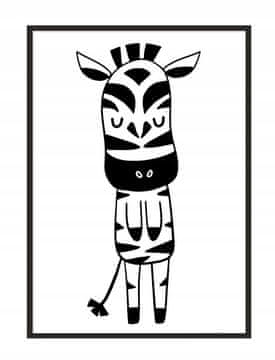 shumee PLAKAT ZA SLIKE V OKVIRJU A4 cm Zebra PD249