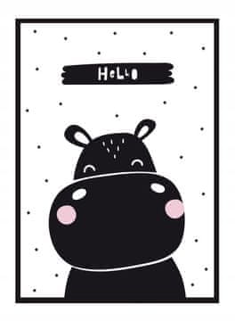shumee PLAKAT ZA SLIKE V OKVIRJU 33x43 cm Hippo Scandi PD342