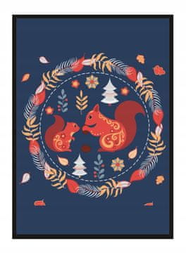 shumee SLIKARSKI PLAKAT V OKVIRJU 33x43 cm Pravljica o veverici PD307