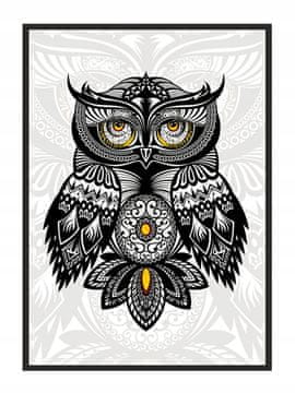 shumee PLAKAT ZA SLIKE V OKVIRJU 53x73 cm Sova Tribal P589