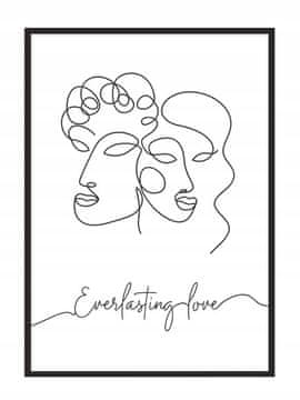 shumee PLAKAT ZA SLIKE V OKVIRJU 53x73 cm Ljubezen Valentinovo P740