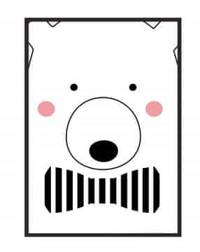 shumee PLAKAT ZA SLIKE V OKVIRJU 53x73 cm Medvedek P100