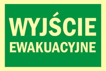 shumee Tabla za izhod v sili 20x30cm PVC T056