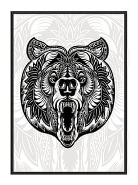 shumee PLAKAT ZA SLIKE V OKVIRJU 53x73 cm Medvedek Tribal P590