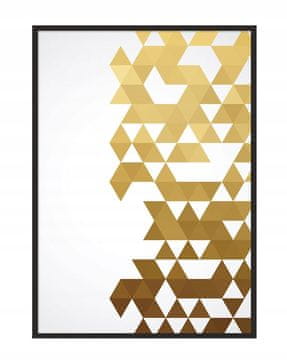 shumee PLAKAT V OKVIRJU 53x73 cm Zlat P1073