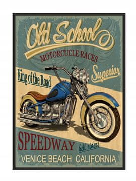 shumee PLAKAT V OKVIRJU 53x73 cm Garage Motor P1852