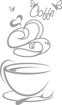 shumee NALEPKE ZA KUHINJO nalepka za skodelico kave srce 100 x 50 cm G250_074