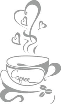 shumee NALEPKE ZA KUHINJO nalepka za skodelico kave srce 100 x 50 cm G252_074