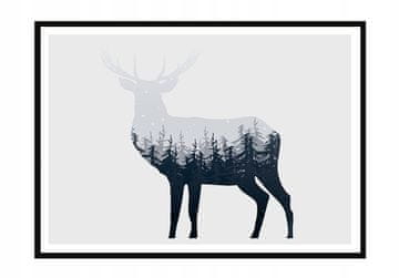 shumee PLAKAT ZA SLIKE V OKVIRJU 33x43 cm Jelen P1325