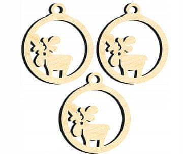 shumee LESENI OKRASKI ZA BOŽIČNO DREVO Z58 3 kosi.