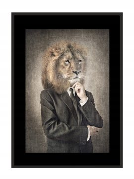 shumee PLAKAT V OKVIRJU 33x43 cm Lev P1367