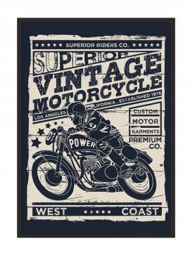 shumee PLAKAT V OKVIRJU 33x43 cm Garage Motor P1576