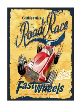 shumee PLAKAT V OKVIRJU 33x43 cm Garaż Race P1857