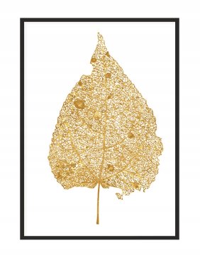 shumee PLAKAT V OKVIRJU 33x43 cm Zlati lističi P1510