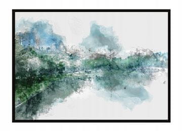 shumee PLAKAT V OKVIRJU 53x73 cm Akvarel P1523