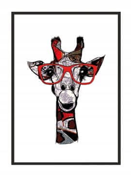 shumee PLAKAT V OKVIRJU 33x43 cm Ga. Žirafa P838