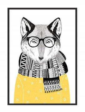 shumee PLAKAT ZA SLIKE V OKVIRJU 33x43 cm Fox Hipster P1536