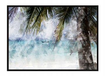 shumee PLAKAT V OKVIRJU 53x73 cm Palm P1693