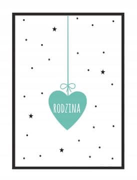 shumee SLIKOVNI PLAKAT V OKVIRJU 33x43 cm Družinski P058