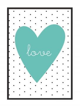 shumee SLIKOVNI PLAKAT V OKVIRJU 33x43 cm Ljubezen Valentinovo P061