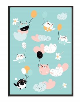 shumee PLAKAT ZA SLIKE V OKVIRJU 33x43 cm Mačke PD214