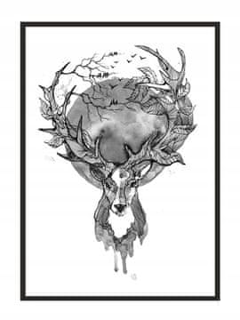 shumee PLAKAT ZA SLIKE V OKVIRJU 53x73 cm Jelen P770