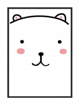 shumee PLAKAT ZA SLIKE V OKVIRJU 33x43 cm Medvedek P129