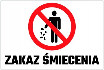 shumee Tabla prepovedanega odlaganja smeti 20x30 cm PVC T015