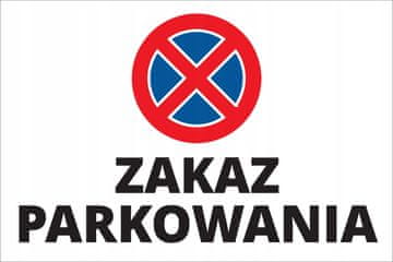 shumee Znak za prepoved parkiranja 20x30 cm PVC T038