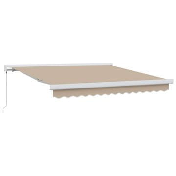 Vidaxl Retraktilna tenda Bež 300 x 250 cm Tkanina in kovina