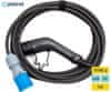 T2CEE7M prenosni EV adapter, za avtodom/kombi, 3.6kW, 16A, TYPE 2, 7m, 1-fazni CEE BLUE, +torba