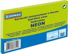 Donau Samolepilna blazinica 127 x 76 mm - neonsko zelena 100 listov