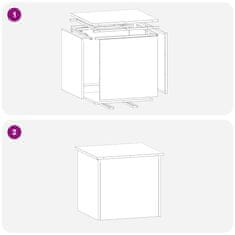 Vidaxl Zunanja shranjevalna škatla - 55 x 50,5 x 50 cm iz pocinkanega jekla
