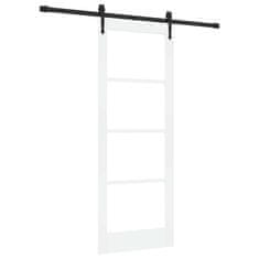 Vidaxl Drsna vrata Bela 78 x 202 cm Les in kovina