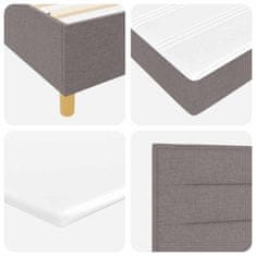 Vidaxl Box Spring postelja z vzmetnico in LED Taupe 160x200 cm Tkanina