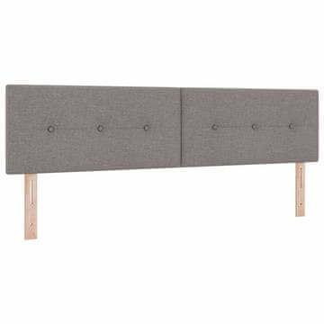 Vidaxl LED glava postelje z LED trakami z vzglavjem Taupe 180 cm blago