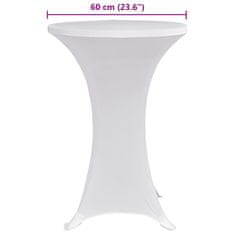 Vidaxl Pregrinjalo za visoko mizo Ø60 cm belo raztegljivo 4 kosi