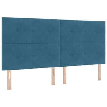Vidaxl Vzglavje Temno modra 200 cm Žamet