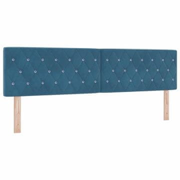 Vidaxl Vzglavje Temno modra 180 cm Žamet