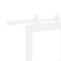 Vidaxl Drsna vrata ORKDAL Bela 93 x 202 cm Les in kovina